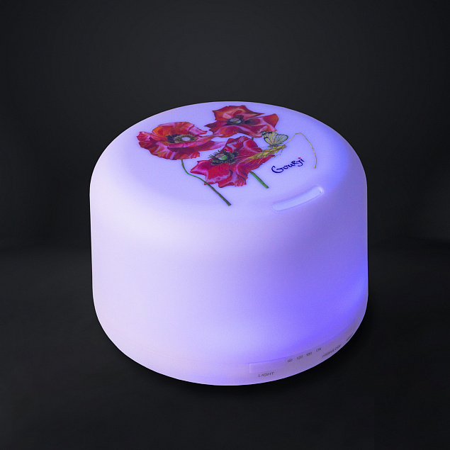 Увлажнитель-ароматизатор воздуха с подсветкой, Aero, 500 ml, белый с логотипом  заказать по выгодной цене в кибермаркете AvroraStore