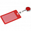 Чехол для пропуска с ретрактором Devon, красный с логотипом  заказать по выгодной цене в кибермаркете AvroraStore