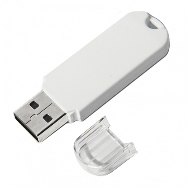 USB flash-карта UNIVERSAL (16Гб), белая, 5,8х1,7х0,6 см, пластик с логотипом  заказать по выгодной цене в кибермаркете AvroraStore