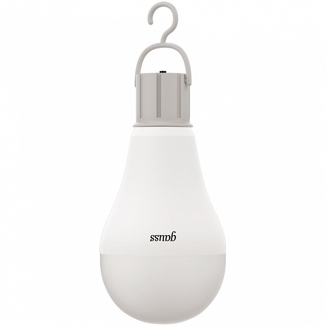 Аккумуляторная лампа Gauss LED A60, теплый свет с логотипом  заказать по выгодной цене в кибермаркете AvroraStore