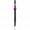 Зонт-трость Highlight, черный с фиолетовым с логотипом  заказать по выгодной цене в кибермаркете AvroraStore