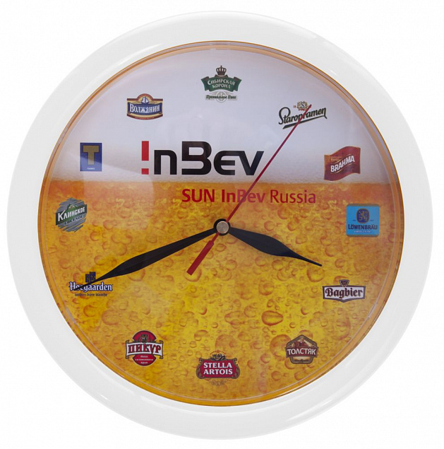 Часы Vivid small, белые с логотипом  заказать по выгодной цене в кибермаркете AvroraStore