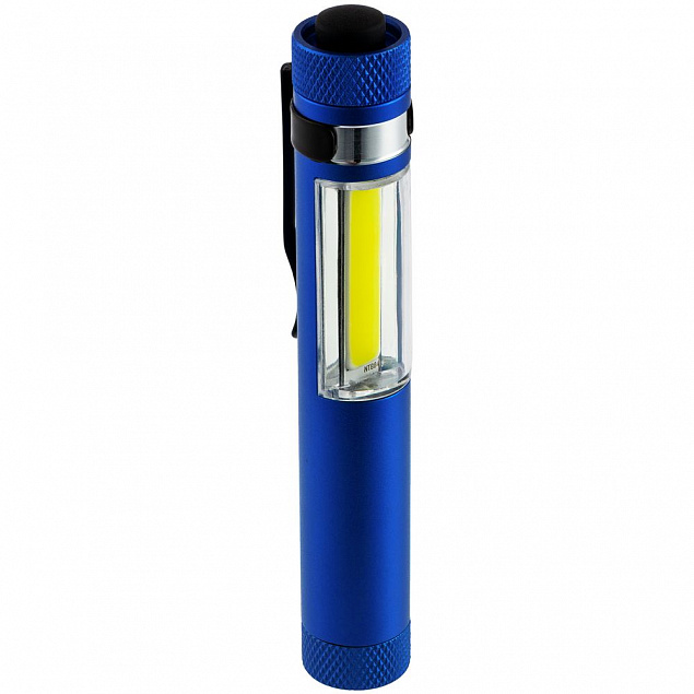 Фонарик-факел LightStream, малый, синий с логотипом  заказать по выгодной цене в кибермаркете AvroraStore
