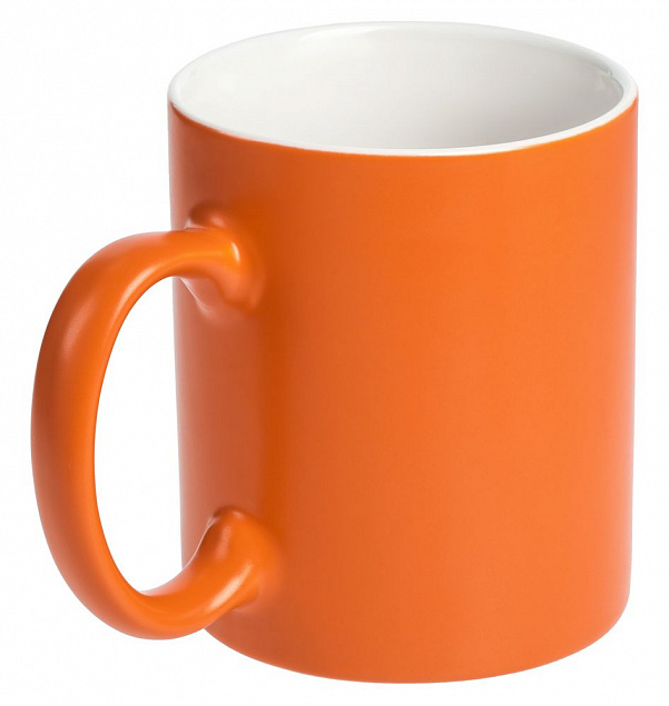 Кружка Promo матовая, оранжевая с логотипом  заказать по выгодной цене в кибермаркете AvroraStore