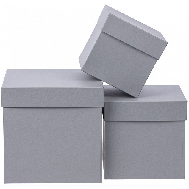 Коробка Cube S, серая с логотипом  заказать по выгодной цене в кибермаркете AvroraStore