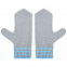 Варежки Best, серо-голубые с логотипом  заказать по выгодной цене в кибермаркете AvroraStore