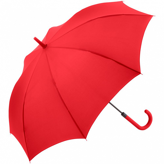 Зонт-трость Fashion, красный с логотипом  заказать по выгодной цене в кибермаркете AvroraStore
