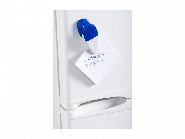 Держатель для бумаги Holdz на магните, синий с логотипом  заказать по выгодной цене в кибермаркете AvroraStore