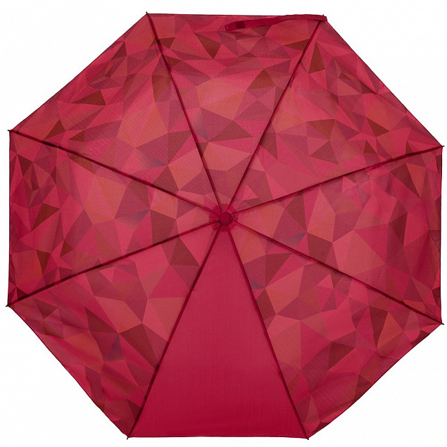 Складной зонт Gems, красный с логотипом  заказать по выгодной цене в кибермаркете AvroraStore