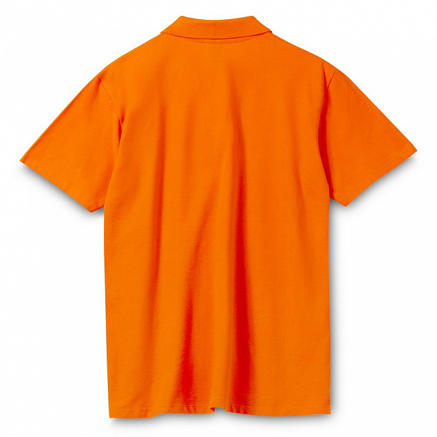 Рубашка поло мужская SPRING 210, оранжевая с логотипом  заказать по выгодной цене в кибермаркете AvroraStore