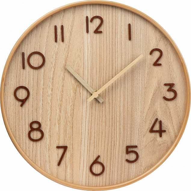 Настенные деревянные часы с логотипом  заказать по выгодной цене в кибермаркете AvroraStore