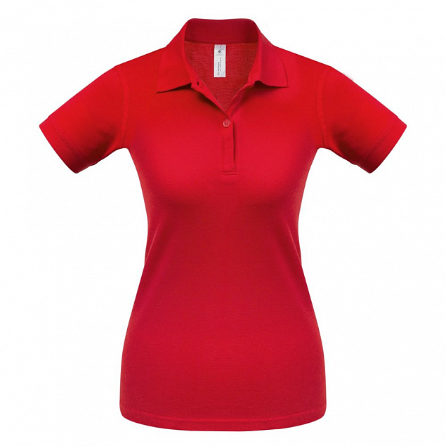 Рубашка поло женская Safran Pure красная с логотипом  заказать по выгодной цене в кибермаркете AvroraStore