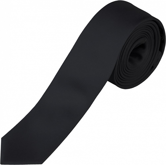 Галстук GATSBY, черный с логотипом  заказать по выгодной цене в кибермаркете AvroraStore