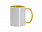 Кружка для сублимации, 330 мл, d=82 мм, стандарт А, белая, оранжева внутри, оранжевая ручка с логотипом  заказать по выгодной цене в кибермаркете AvroraStore