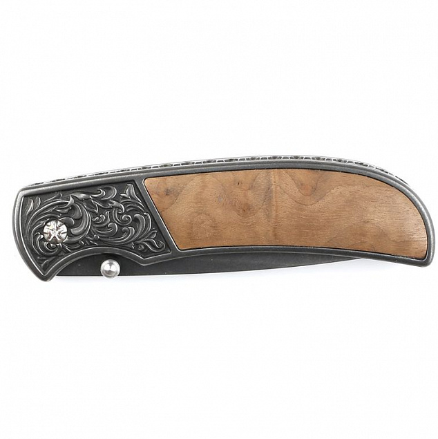 Складной нож Stinger S055B, коричневый с логотипом  заказать по выгодной цене в кибермаркете AvroraStore