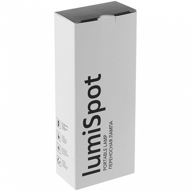 Переносная лампа lumiSpot, белая с логотипом  заказать по выгодной цене в кибермаркете AvroraStore