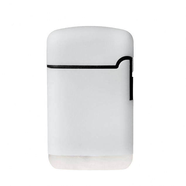 Зажигалка Zenga, турбо, многоразовая, белая с логотипом  заказать по выгодной цене в кибермаркете AvroraStore
