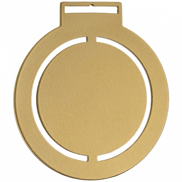 Медаль Steel Rond, золотистая с логотипом  заказать по выгодной цене в кибермаркете AvroraStore