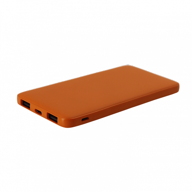 Внешний аккумулятор Bplanner Power 1 ST, софт-тач, 5000 mAh (оранжевый) с логотипом  заказать по выгодной цене в кибермаркете AvroraStore