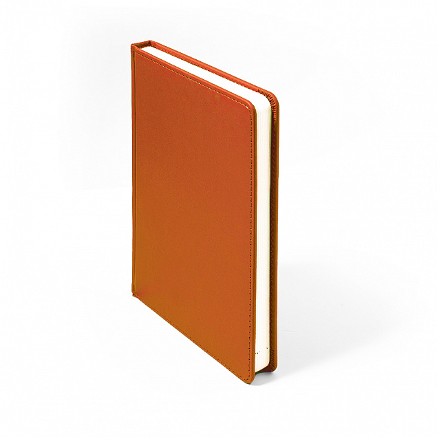 Ежедневник недатированный Campbell, А5,  оранжевый, белый блок с логотипом  заказать по выгодной цене в кибермаркете AvroraStore