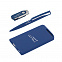 Набор ручка + флеш-карта 16Гб + зарядное устройство 4000 mAh в футляре, темно-синий, soft touch с логотипом  заказать по выгодной цене в кибермаркете AvroraStore