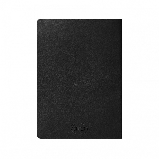 Ежедневник недатированный Tony, А5, черный, кремовый блок в клетку с логотипом  заказать по выгодной цене в кибермаркете AvroraStore