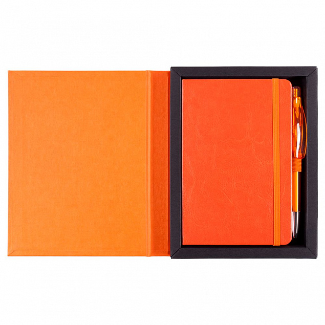 Набор Idea, оранжевый с логотипом  заказать по выгодной цене в кибермаркете AvroraStore