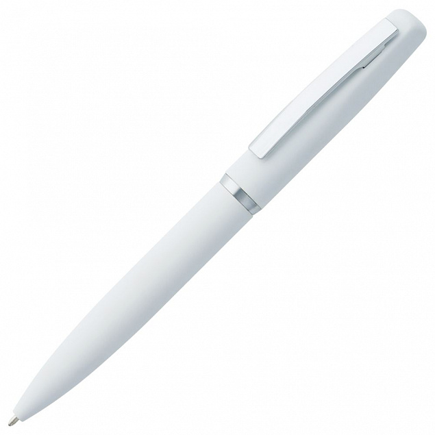Ручка шариковая Bolt Soft Touch, белая с логотипом  заказать по выгодной цене в кибермаркете AvroraStore