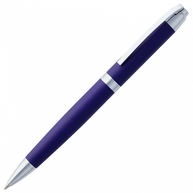 Ручка шариковая Razzo Chrome, синяя с логотипом  заказать по выгодной цене в кибермаркете AvroraStore