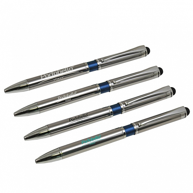 Шариковая ручка iP, синяя с логотипом  заказать по выгодной цене в кибермаркете AvroraStore