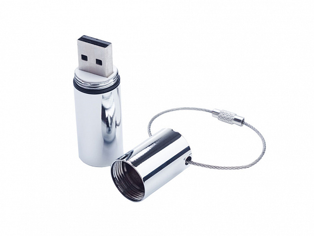 USB 3.0- флешка на 64 Гб «Цилиндр» с логотипом  заказать по выгодной цене в кибермаркете AvroraStore