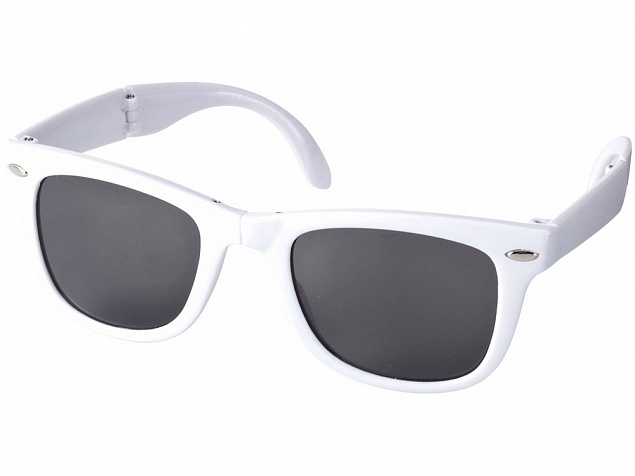 Очки солнцезащитные Sun Ray складные, белый с логотипом  заказать по выгодной цене в кибермаркете AvroraStore