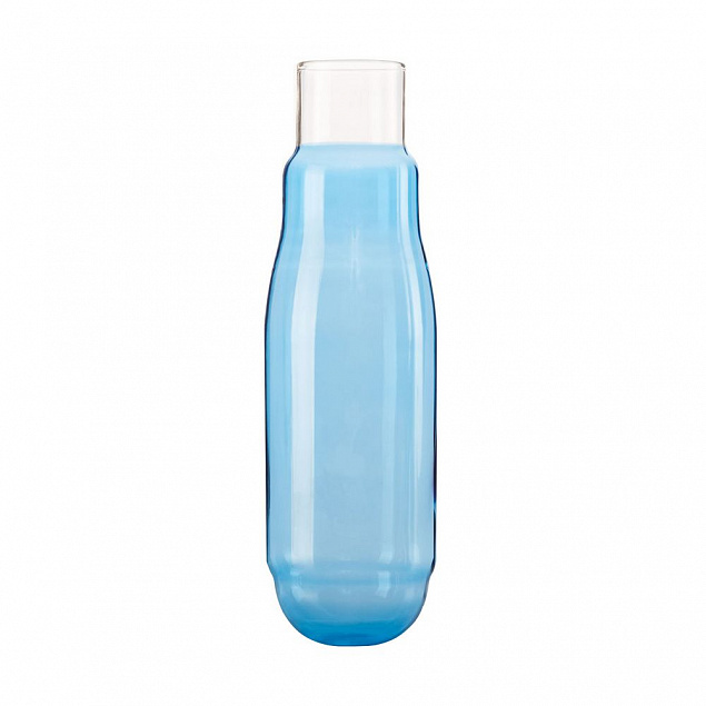 Бутылка для воды Zoku, голубая с логотипом  заказать по выгодной цене в кибермаркете AvroraStore