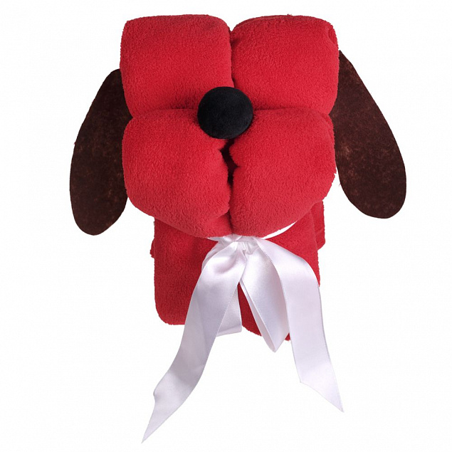 Игрушка-плед «Пес Трансформер», красный с логотипом  заказать по выгодной цене в кибермаркете AvroraStore