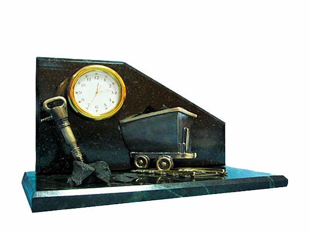 Настольный часы «Угольный натюрморт» с логотипом  заказать по выгодной цене в кибермаркете AvroraStore