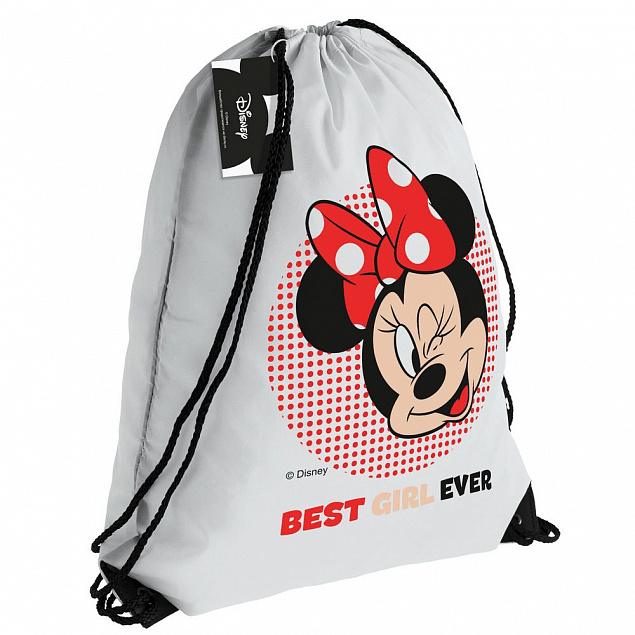 Рюкзак «Минни Маус. Best Girl Ever», белый с логотипом  заказать по выгодной цене в кибермаркете AvroraStore