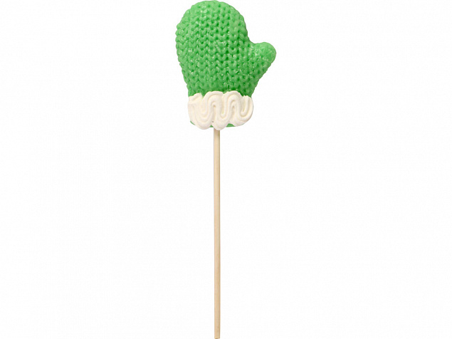 Карамель леденцовая на сахаре Варежка 3D, 40г, зеленая с логотипом  заказать по выгодной цене в кибермаркете AvroraStore