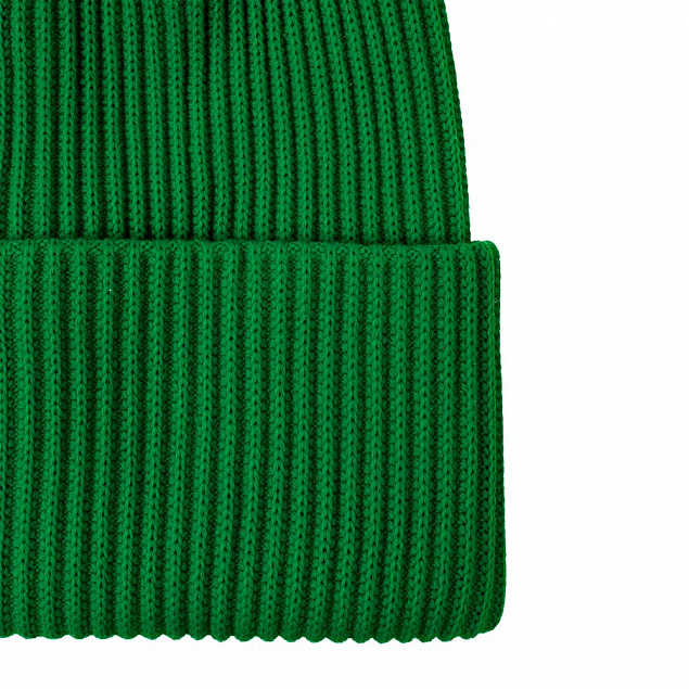 Шапка Franky, зеленая с логотипом  заказать по выгодной цене в кибермаркете AvroraStore
