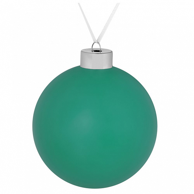 Елочный шар Colour, 10 см, зеленый с логотипом  заказать по выгодной цене в кибермаркете AvroraStore