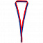Лента для медали с пряжкой Ribbon, триколор с логотипом  заказать по выгодной цене в кибермаркете AvroraStore