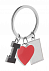 Брелок LOVE, серебристый с логотипом  заказать по выгодной цене в кибермаркете AvroraStore