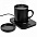 Кружка с подогревом и беспроводной зарядкой Dual Base Plus, черная с логотипом  заказать по выгодной цене в кибермаркете AvroraStore