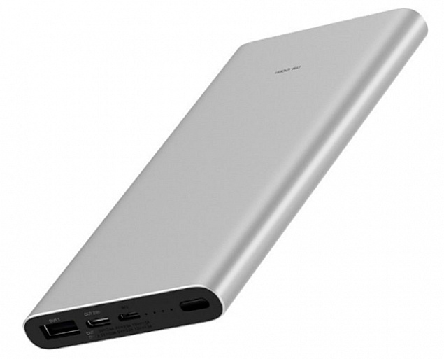 Внешний аккумулятор Xiaomi Mi Power Bank 3 10000 мАч, серебристый с логотипом  заказать по выгодной цене в кибермаркете AvroraStore