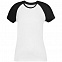 Футболка женская T-bolka Bicolor Lady, белая с черным с логотипом  заказать по выгодной цене в кибермаркете AvroraStore