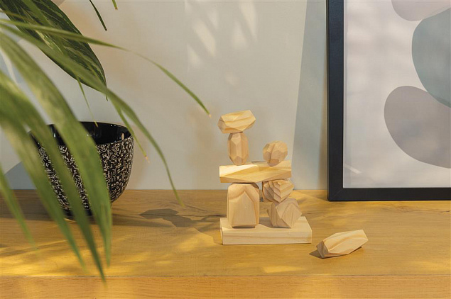 Набор деревянных балансирующих камней Ukiyo Crios с логотипом  заказать по выгодной цене в кибермаркете AvroraStore