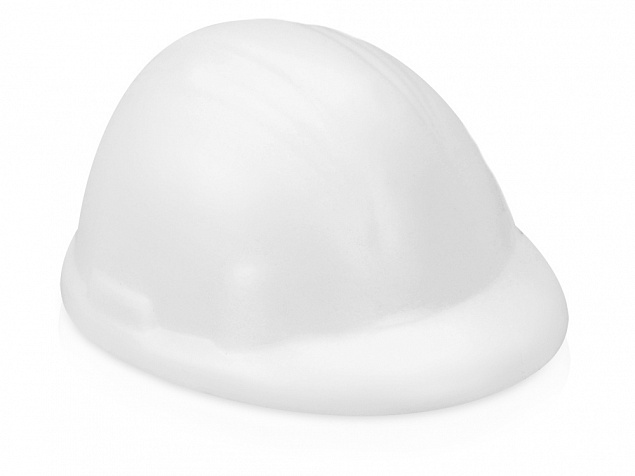 Антистресс Каска, белый (Р) с логотипом  заказать по выгодной цене в кибермаркете AvroraStore