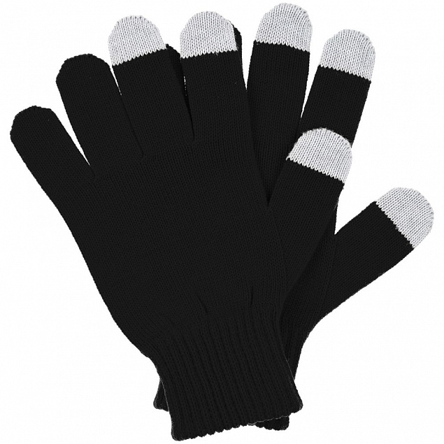 Перчатки сенсорные Real Talk, черные с логотипом  заказать по выгодной цене в кибермаркете AvroraStore
