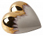 Фарфоровое сердце Gold Rain с логотипом  заказать по выгодной цене в кибермаркете AvroraStore