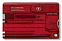 Набор инструментов SwissCard Quattro, красный с логотипом  заказать по выгодной цене в кибермаркете AvroraStore