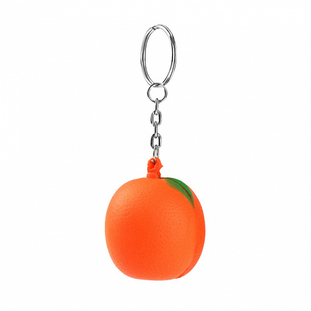 Брелок мандарин, оранжевый с логотипом  заказать по выгодной цене в кибермаркете AvroraStore